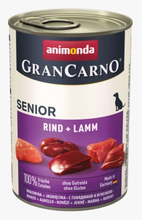 ANIMONDA Grancarno Senior wołowina i jagnięcina - mokra karma dla psa -  400g