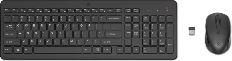 Zestaw klawiatura + mysz HP 150 Wired Mouse and Keyboard przewodowe czarne 240J7AA