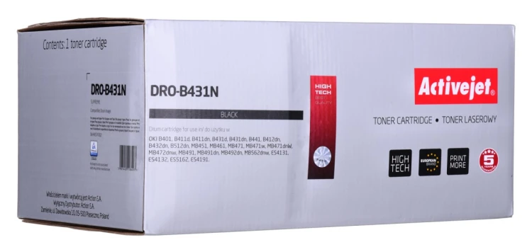 Activejet DRO-B431N Bęben (zamiennik OKI 44574302; Supreme; 25000 stron; czarny)
