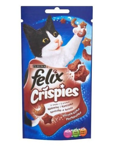 FELIX Crispies Wołowina, Kurczak - przysmak dla kota - 45 g