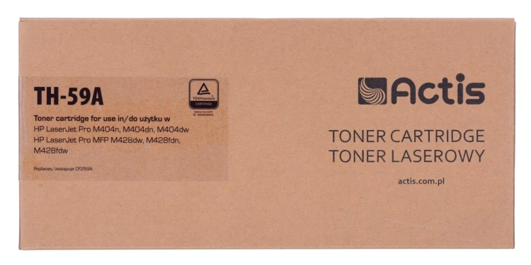 Actis TH-59A Toner (zamiennik HP CF259A; Supreme; 3000 stron; czarny) z chipem monitorującym poziom tonera. Zalecamy wyłączenie aktualizacji oprogramo