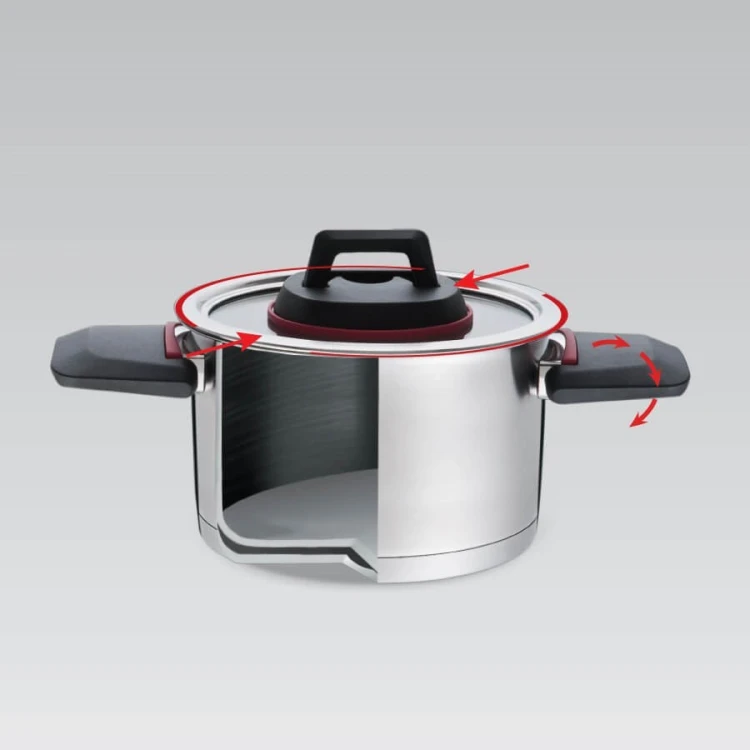 Garnek ze skład.uszami+pokrywka MR-3530-24   5,5L