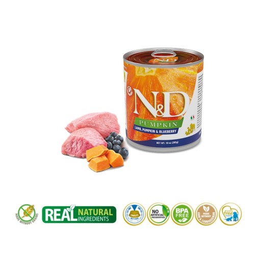 FARMINA N&D Dog Lamb, Pumpkin, Blueberry Adult - mokra karma dla psa - 285g