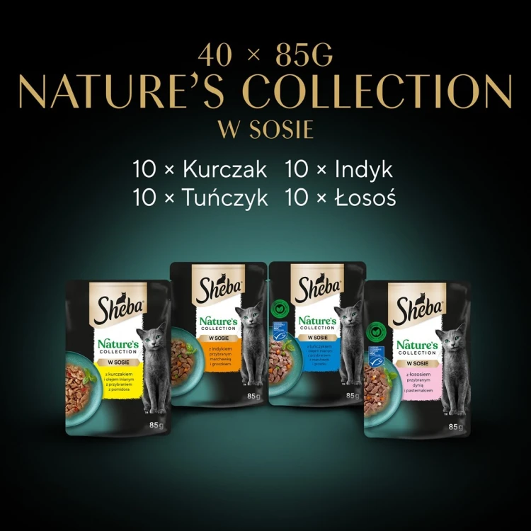 SHEBA Nature's Collection Mix - mokra karma dla kota - 40x85 g