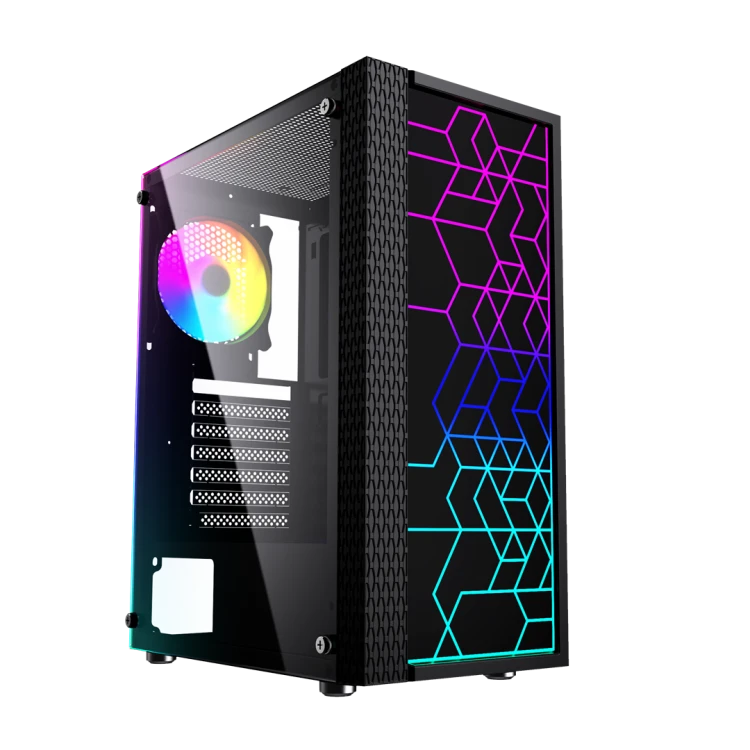 GEMBIRD OBUDOWA FORNAX 2500 MIDI-TOWER (1X USB 3.0, 2X USB 2.0, HD AUDIO, SZKLANY PANEL BOCZNY) CZARNA