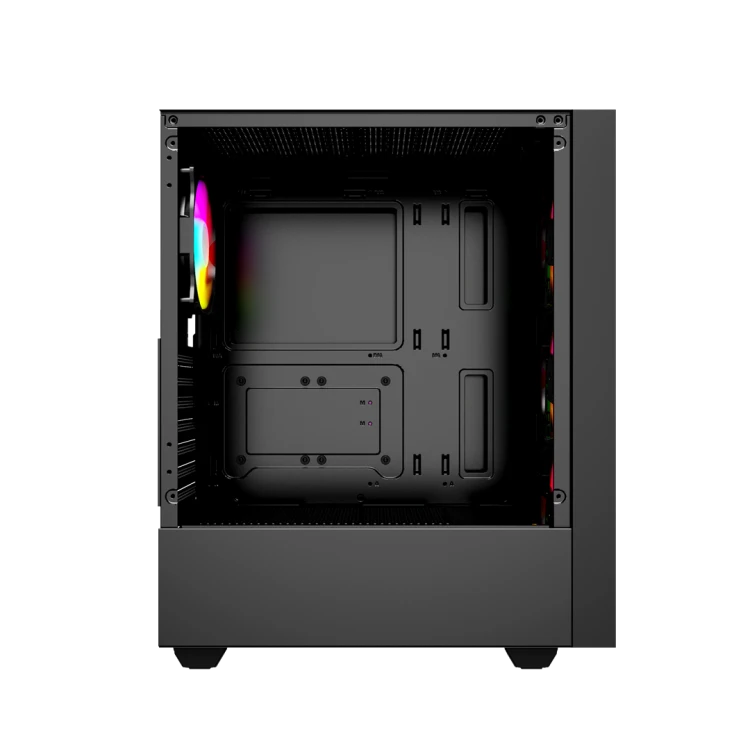 GEMBIRD OBUDOWA FORNAX 4000 MIDI-TOWER (2X USB 3.0, 1X USB 2.0, HD AUDIO, SZKLANY PANEL BOCZNY, PODŚWIETLENIE ARGB) CZARNA