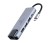 GEMBIRD MULTI ADAPTER USB TYP-C 5W1 (HUB + HDMI + PD + CZYTNIK KART + LAN) SREBRNY