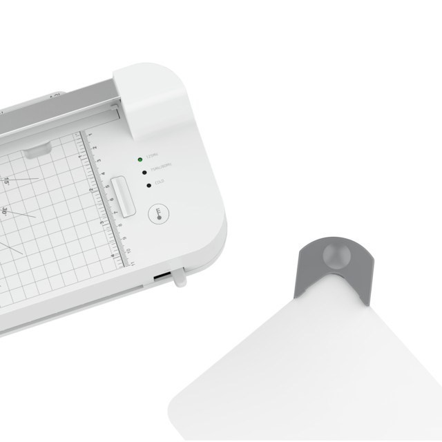 HP Laminator ONELAM COMBO A3, na zimno/gorąco, zintegrowany trymer, zaokrąglacz rogów, prędkość 40cm/min + 15 folii: 3xA4, 4xA5, 4xA6, 4xB-CARD, biały