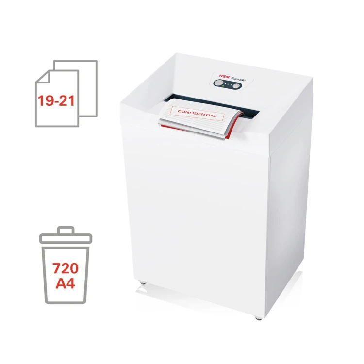 HSM Niszczarka Pure 530, 80L 3,9 mm