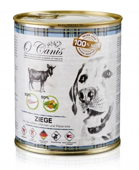 O'CANIS Koza z ziemniakami, pietruszką i marchewką - mokra karma dla psa - 800 g