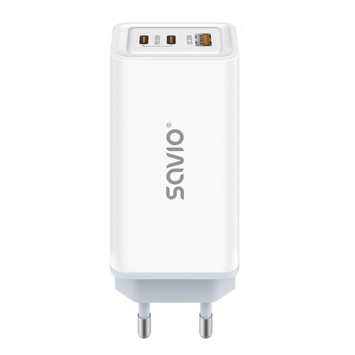 SAVIO ŁADOWARKA SIECIOWA GAN 65W BIAŁA LA-07