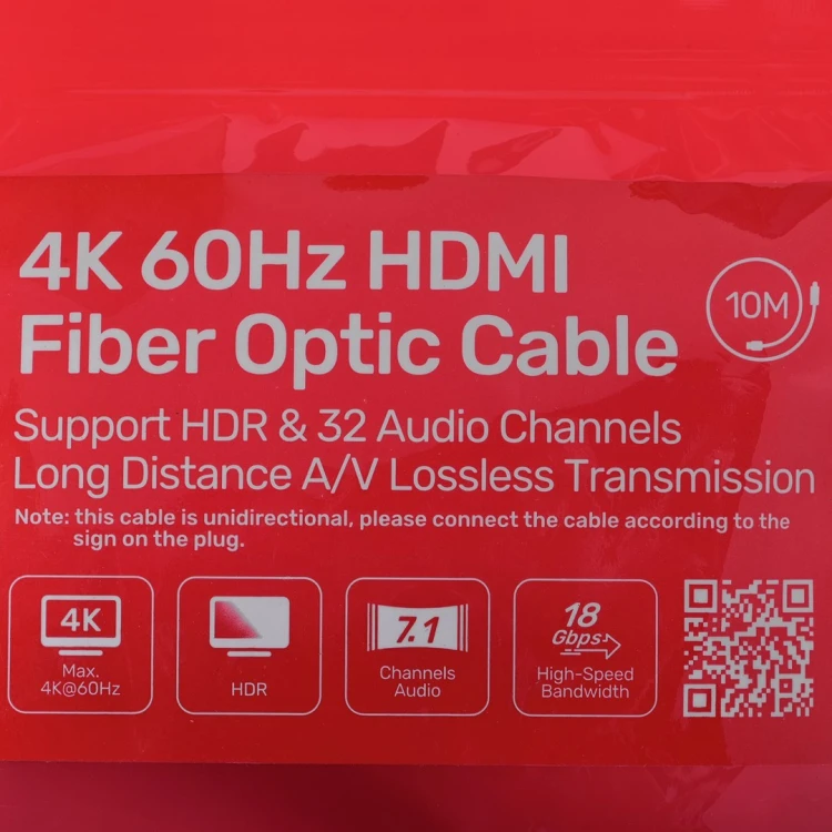 UNITEK KABEL OPTYCZNY HDMI 2.0 Active Optical Cable 4K 60HZ 10M