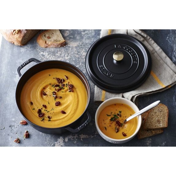 Garnek żeliwny okrągły Staub - 3.8 ltr, Czarny