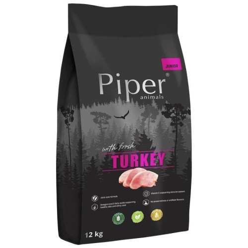 DOLINA NOTECI Piper Junior z indykiem - sucha karma dla psa - 12 kg