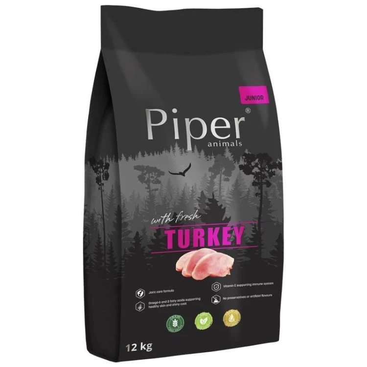 DOLINA NOTECI Piper Junior z indykiem - sucha karma dla psa - 12 kg