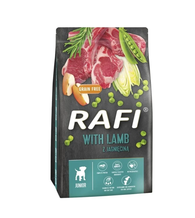 DOLINA NOTECI Rafi Junior z jagnięciną - sucha karma dla psa - 10 kg