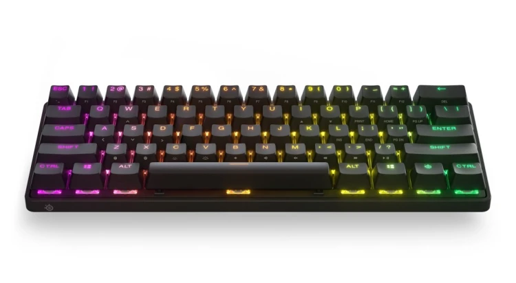 Klawiatura gamingowa SteelSeries Apex Pro Mini klawiatura do gier Światło LED RGB US Wireless OmniPoint Regulowany przełącznik mechaniczny Bluetooth P
