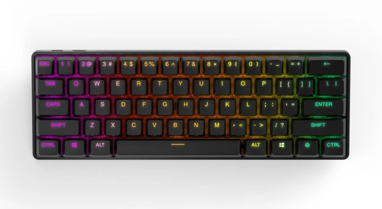 Klawiatura gamingowa SteelSeries Apex Pro Mini klawiatura do gier Światło LED RGB US Wireless OmniPoint Regulowany przełącznik mechaniczny Bluetooth P