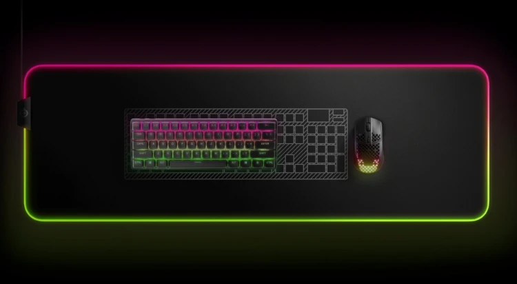 Klawiatura gamingowa SteelSeries Apex Pro Mini klawiatura do gier Światło LED RGB US Wireless OmniPoint Regulowany przełącznik mechaniczny Bluetooth P