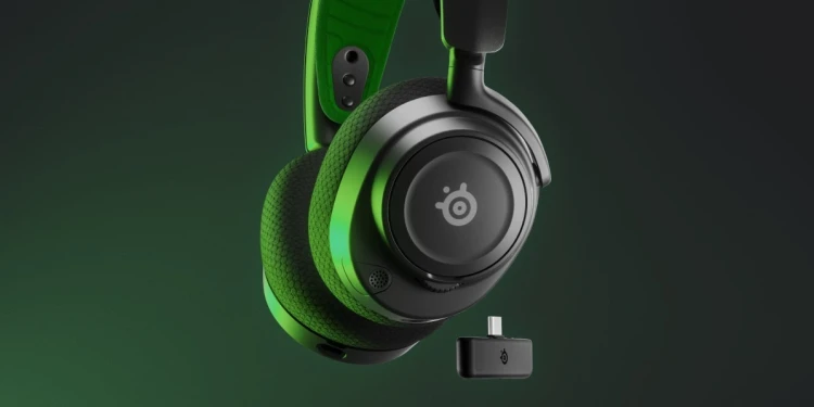 Steelseries Arctis Nova 7X Zestaw słuchawkowy Przewodowy i Bezprzewodowy Opaska na głowę Gaming USB Type-C Bluetooth Czarny, Zielony