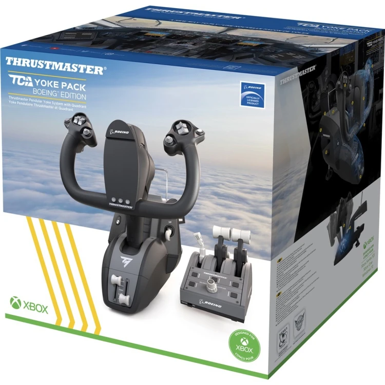 Thrustmaster TCA Yoke Pack Boeing Edition Czarny, Szary USB Fightstick PC, Xbox, Xbox One, Xbox One S, Xbox One X, Xbox Series S, Xbox Series X