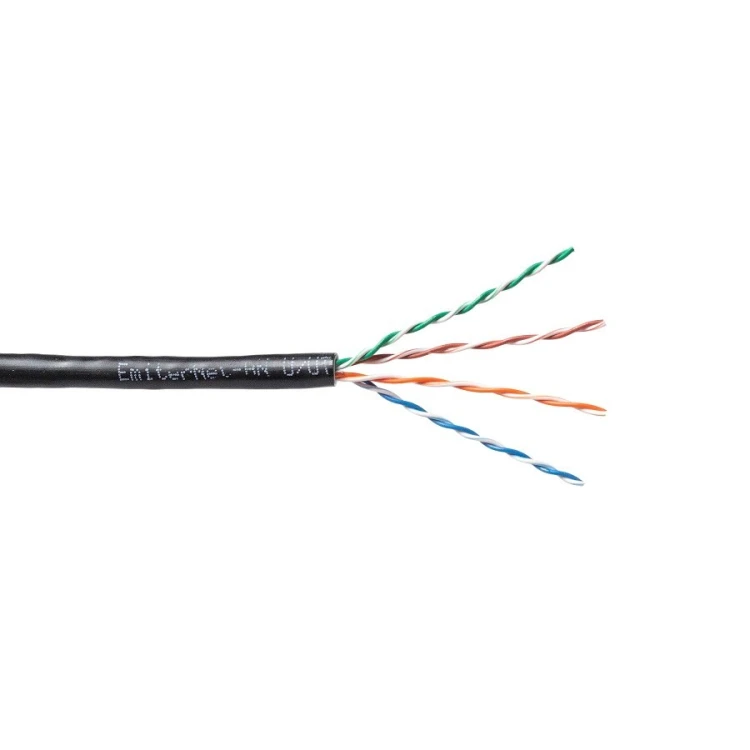 Kabel  EmiterNet zewnętrzny PVC+PE UTP (U/UTP) kat.5e, drut 4x2x0,5 PE
