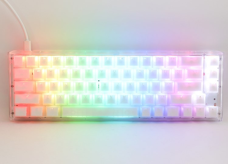 Klawiatura gamingowa Ducky One 3 Aura White SF USB QWERTY Amerykański międzynarodowy Biały