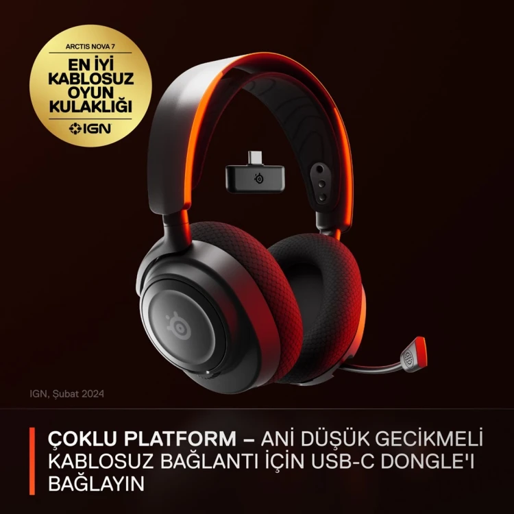 Słuchawki SteelSeries Arctis Nova 7 Czarne (61553)