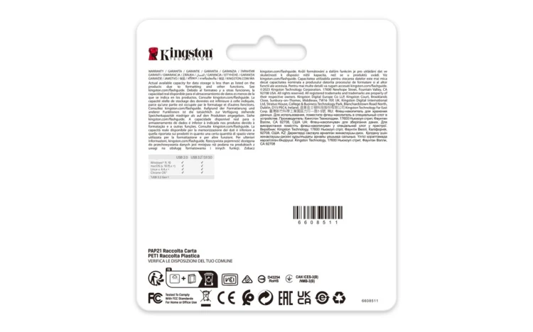 KINGSTON FLASH 64GB USB3.2 Gen.1 DataTraveler