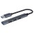 SAVIO HUB USB-A - 3 X USB-A 2.0, 1 X USB-A 3.0, SZARY AK-70
