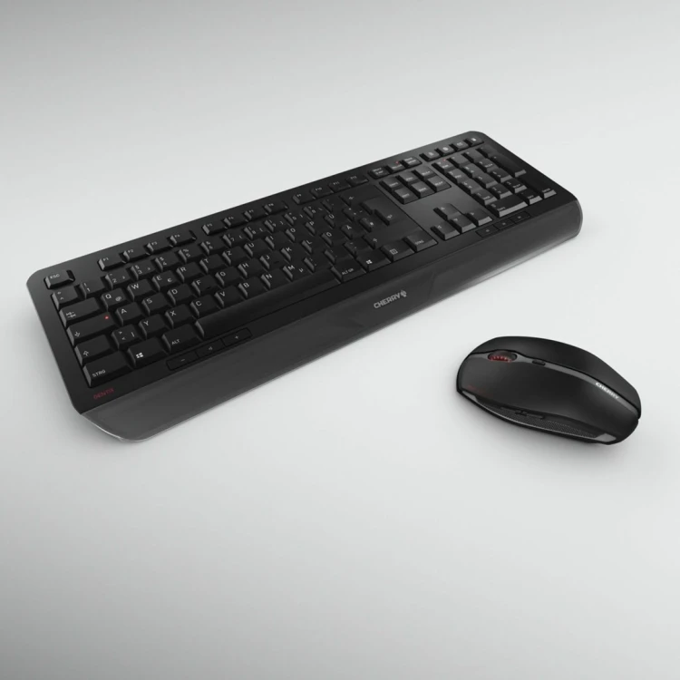 CHERRY JD-7000DE-2 klawiatura z myszką RF Wireless QWERTZ Niemiecki Czarny