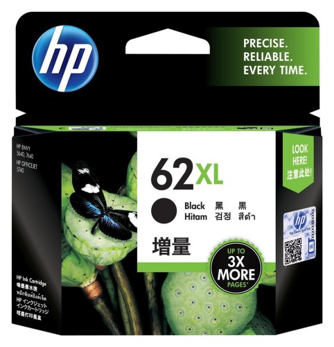 Tusz HP czarny HP 62XL, HP62XL=C2P05A, 600 str.