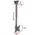 Techly ICA-CPLB 922L uchwyt do tablic informacyjnych 106,7 cm (42") Czarny