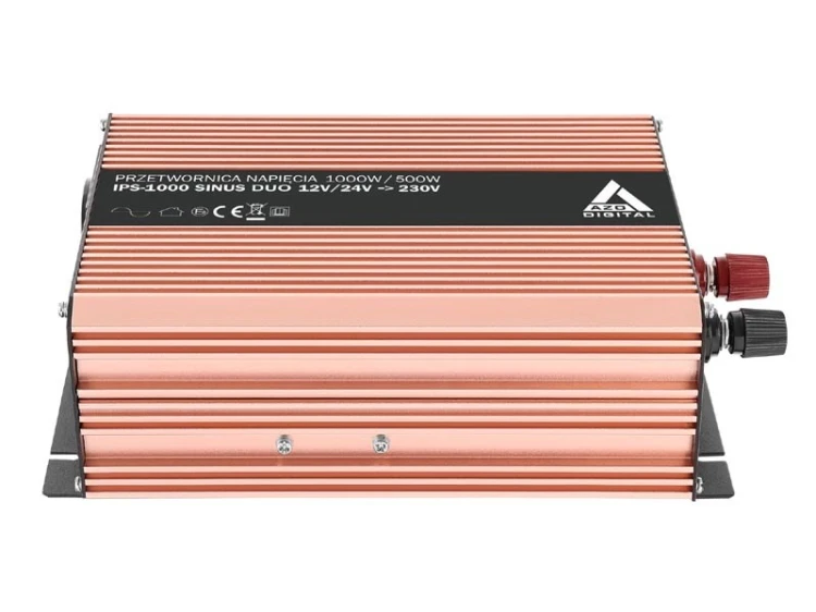 AZO Digital Przetwornica napięcia 12 VDC / 24 VDC / 230 VAC SINUS IPS-1000S 1000W DUO