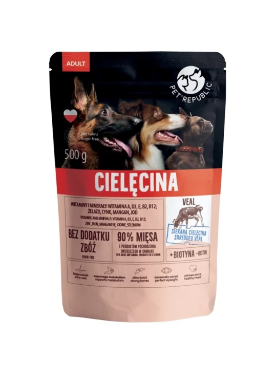 PetRepublic karma dla psa z  cielęciną 500 g