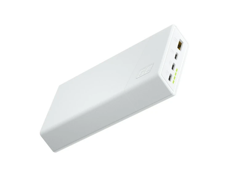GREEN CELL POWERBANK POWERPLAY 20S BIAŁY 20000MAH 22,5W 3X USB-C PD 1X USB-A