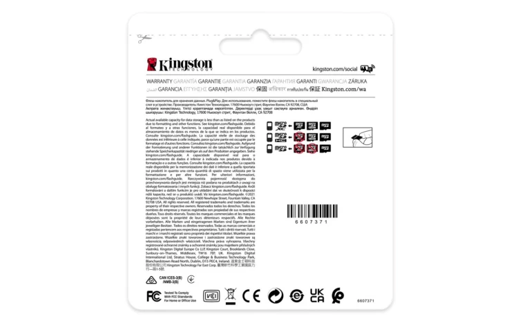 KINGSTON microSDHC Industrial 8GB SDCIT2/8GB