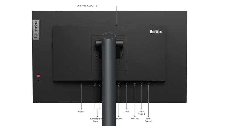 Lenovo ThinkVision P24q-30 LED display 60,5 cm (23.8") 2560 x 1440 px Quad HD Czarny