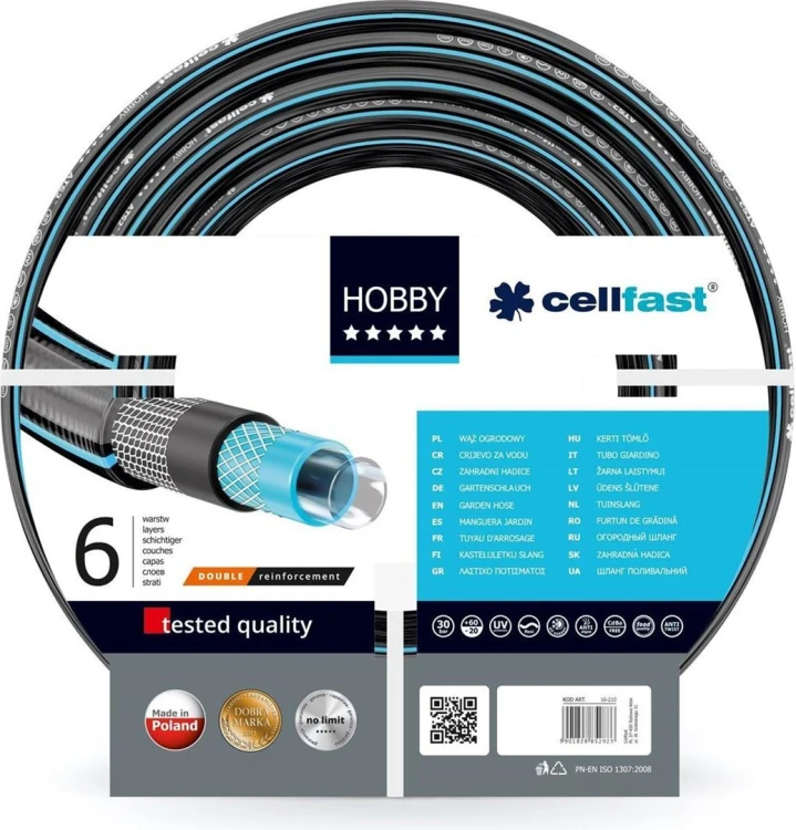 CELLFAST WĄŻ OGRODNICZY HOBBY ATS 1/2" 60mb PL "B" /NA STOJAK