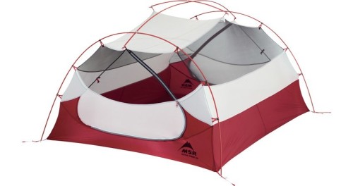 Namiot 3-osobowy MSR Mutha Hubba NX - gray/red