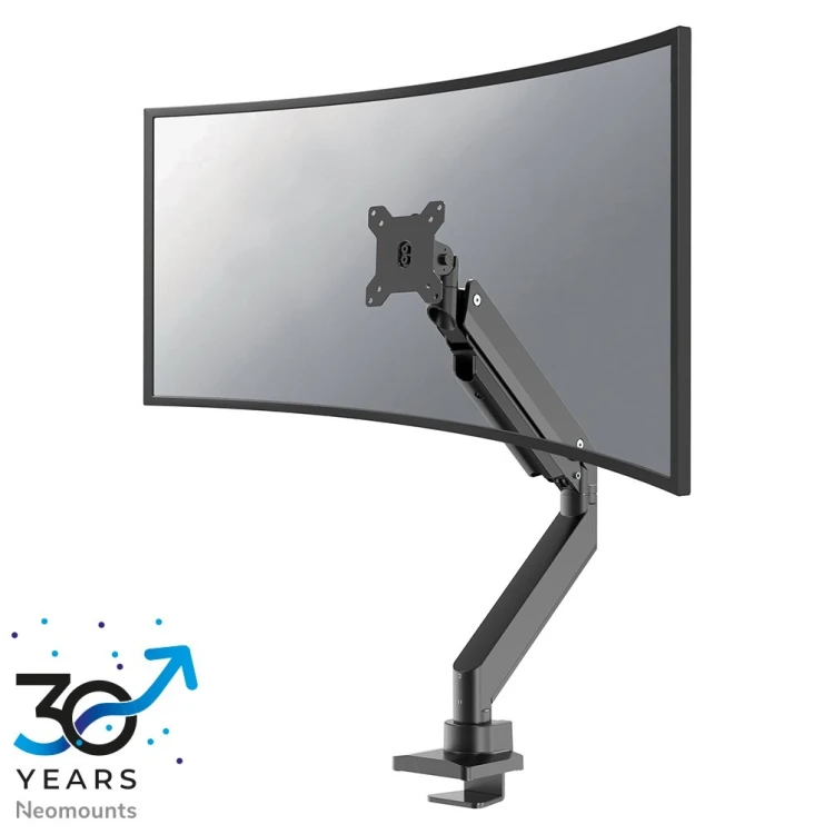 Uchwyt biurkowy do monitora Neomounts NM-D775BLACKPLUS 10-49" - sprężyna gazowa - Topfix - ogranicznik 180°