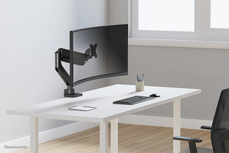 Uchwyt biurkowy do monitora Neomounts DS70PLUS-450BL1 17-49" - sprężyna gazowa - Topfix - ogranicznik 180°