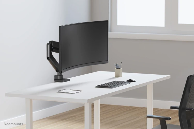 Uchwyt biurkowy do monitora Neomounts DS70PLUS-450BL1 17-49" - sprężyna gazowa - Topfix - ogranicznik 180°