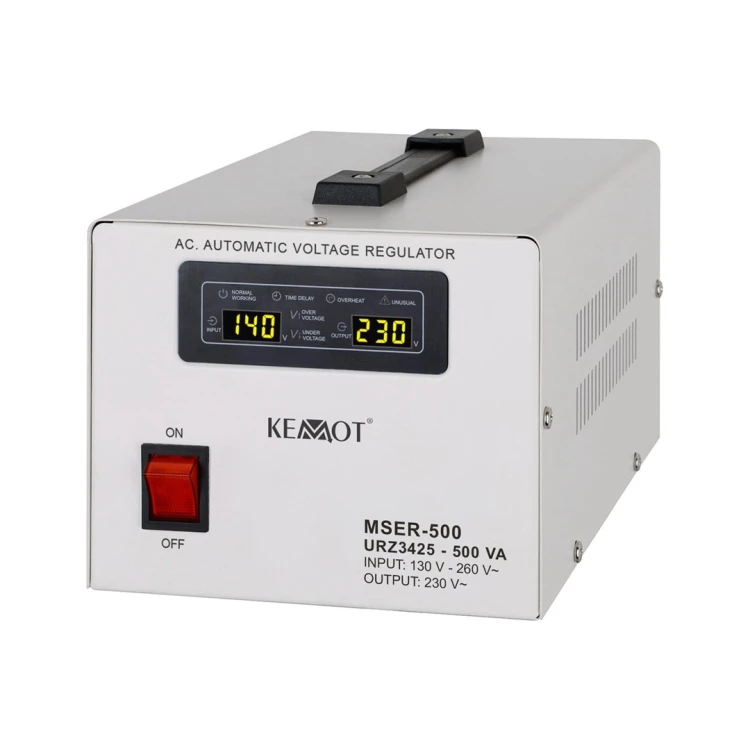 Automatyczny stabilizator napięcia  KEMOT MSER-500 (500 VA, serwomotor)