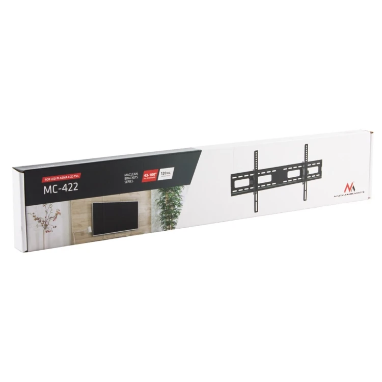MACLEAN UCHWYT DO TV, MAX VESA 800X400, 43-100", 120KG, REG. ODCHYLENIA +15°~-15° MC-422