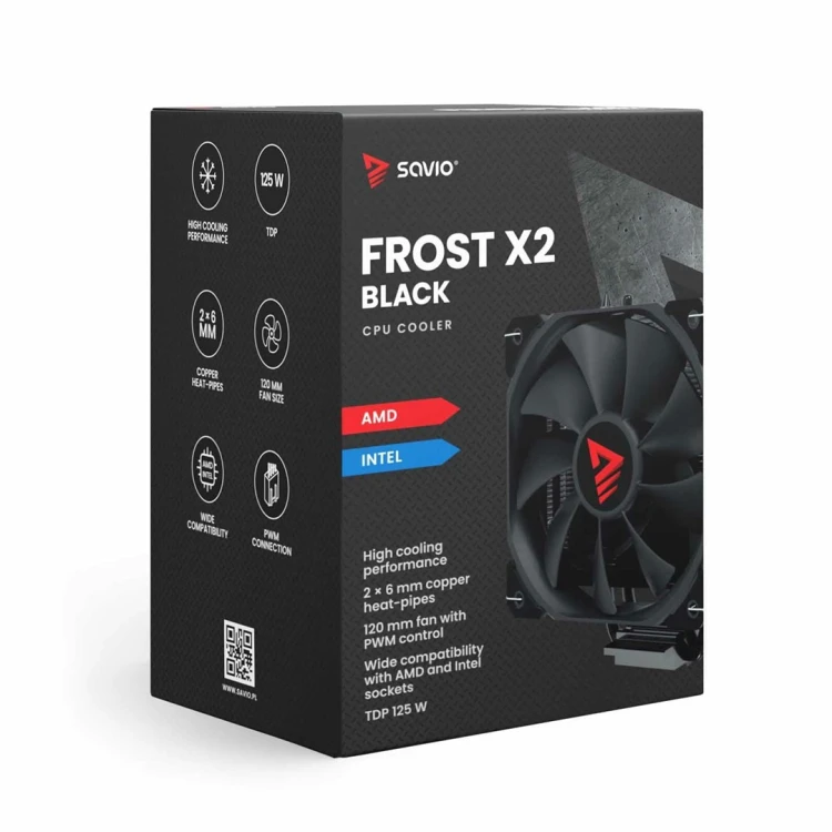 SAVIO CHŁODZENIE CPU FROST BLACK X2