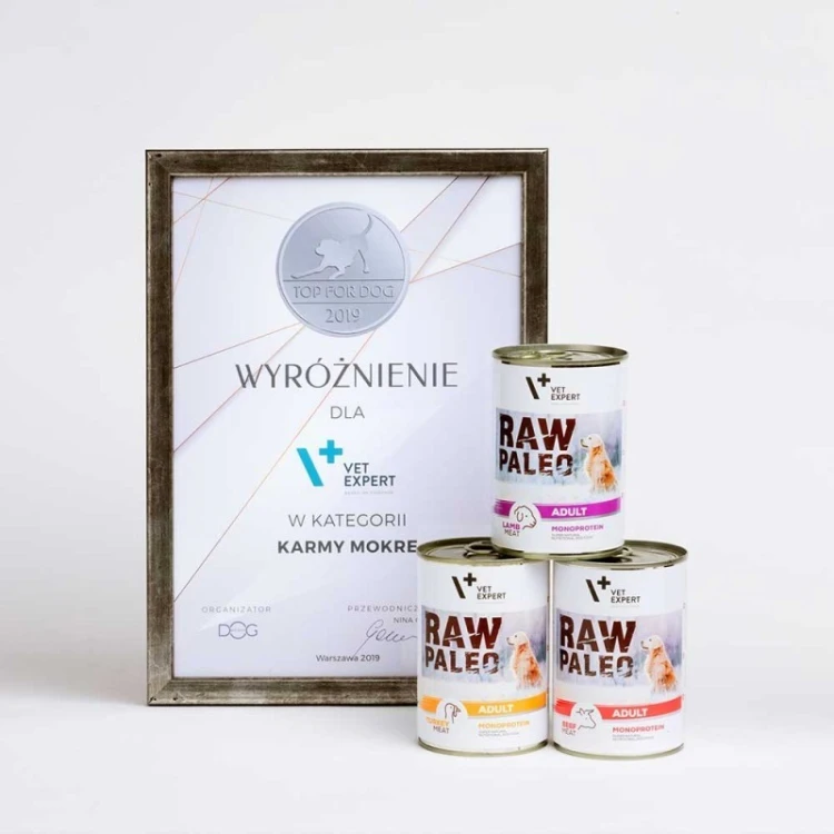 VetExpert Raw Paleo Indyk Adult Can 400g