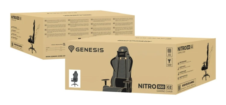 Fotel gamingowy GENESIS NFG-2112 NITRO 550 G2 Szary