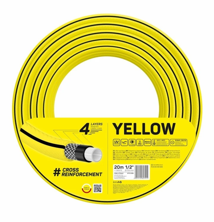 CELLFAST WĄŻ OGRODNICZY  YELLOW 3/4" 50m