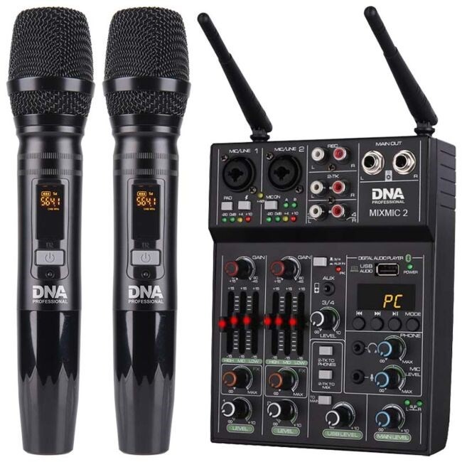 DNA MIXMIC 2 - Mikser audio, USB Bluetooth + 2x mikrofony bezprzewodowe
